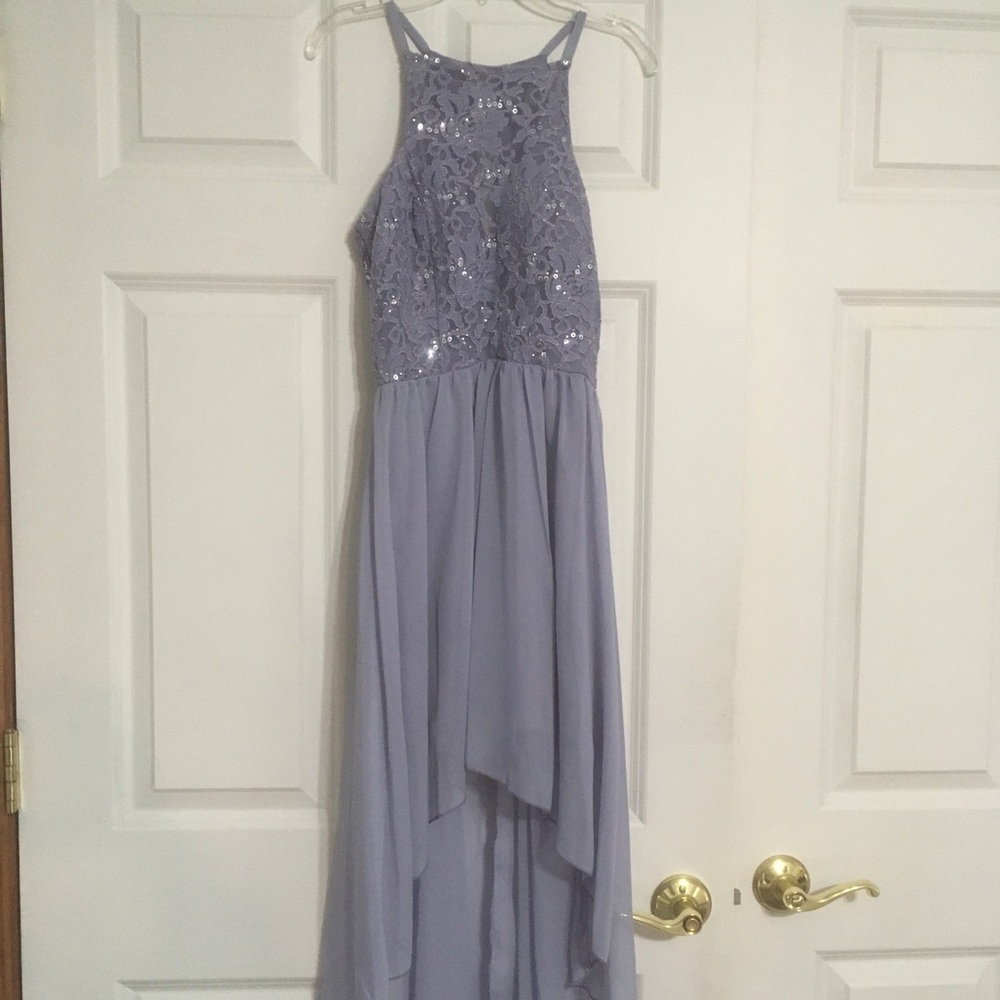 Lilac size 1 high low semi-formal dres